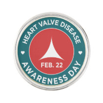 Valve Disease Day- Silver Plated Lapel Pin