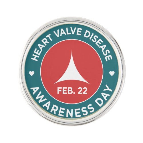 Valve Disease Day_ Silver Plated Lapel Pin