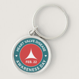 Valve Disease Day- Small Round Keychain