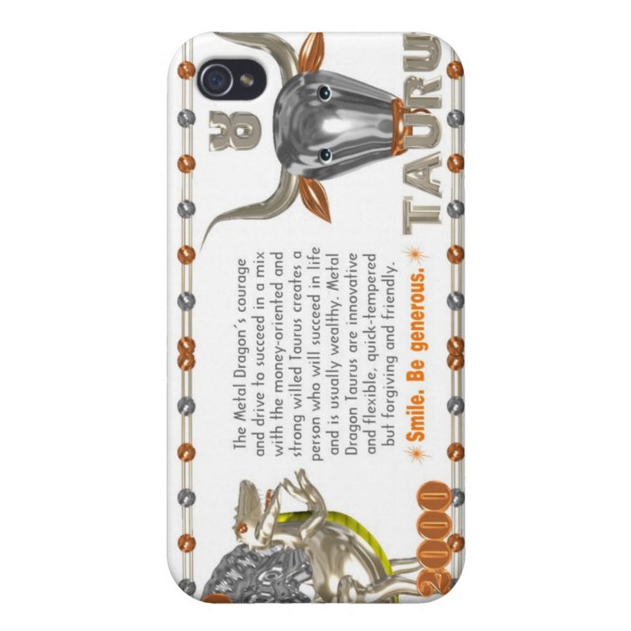 Valxart 2000 1940 2060 zodiac MetalDragon Taurus iPhone 4 Cases