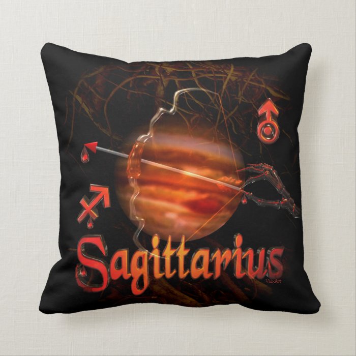 Valxart creepy zodiac born Sagittarius Pillow