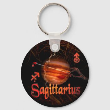 Valxart Gothic Sagittarius Zodiac Keychain Gifts by ValxArt at Zazzle