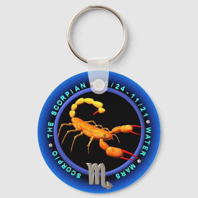 Valxart Scorpio zodiac logo Keychain (Front)