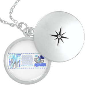 Valxart's 1973 Zodiac  water Bull born Aquarius Locket Necklace