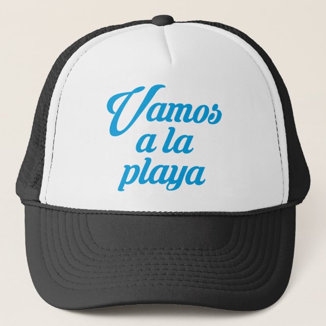 Vamos a la playa trucker hat (Front)