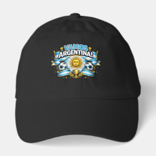 Vamos Argentina Patriotic Soccer Design Argentin Hat