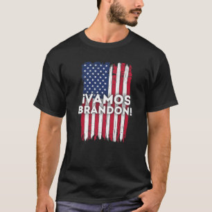 VAMOS BRANDON Spanish Lets Go Brandon Vertical Fla T-Shirt
