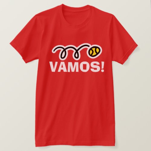 Vamos Red tennis t shirt for men