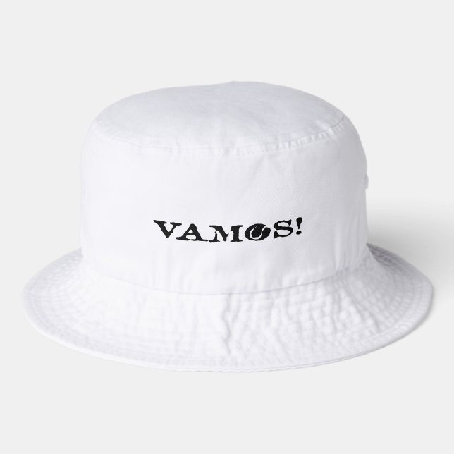 Vamos! white bucket hat for tennis player (Front)