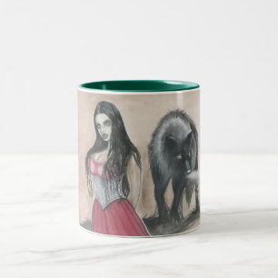 Vamp and Wolf Two-Tone Coffee Mug