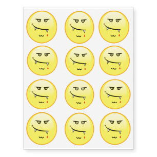 Vamp Emoji Temporary Tattoos