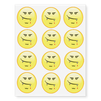 Vamp Emoji Temporary Tattoos