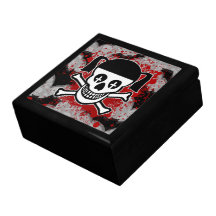 Vamp Goth Skull Jewelry Box