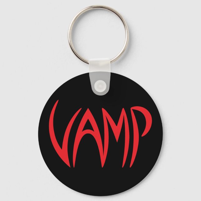Vamp Text (Black/Red) Version Keychain (Front)