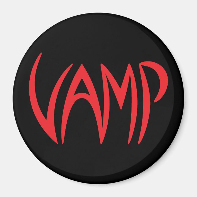 Vamp Text (Black/Red) Version Magnet (Front)