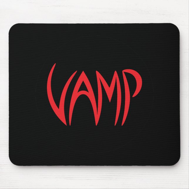 Vamp Text (Black/Red) Version Mouse Pad (Front)