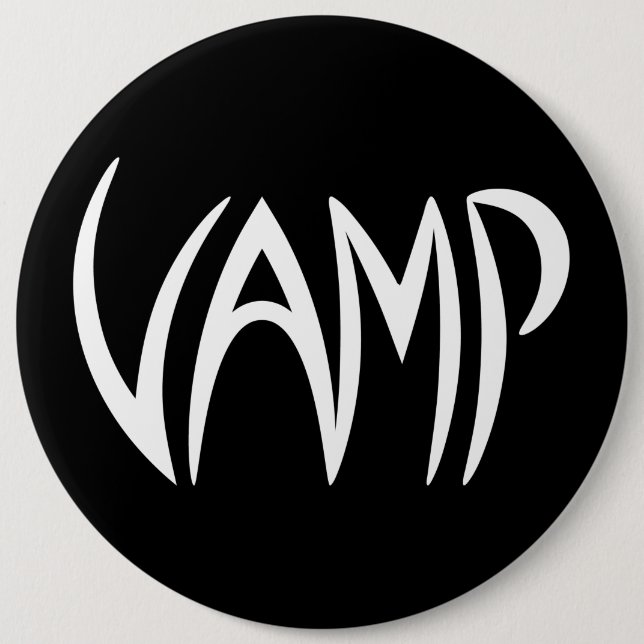 Vamp Text (Black/White) Version Button (Front)