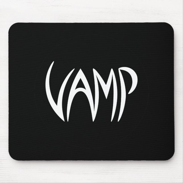 Vamp Text (Black/White) Version Mouse Pad (Front)