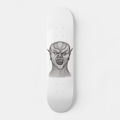 Vampir black and white design skateboard deck