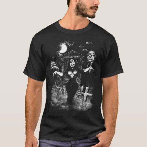 Vampira Plan 9 zombies T_Shirt