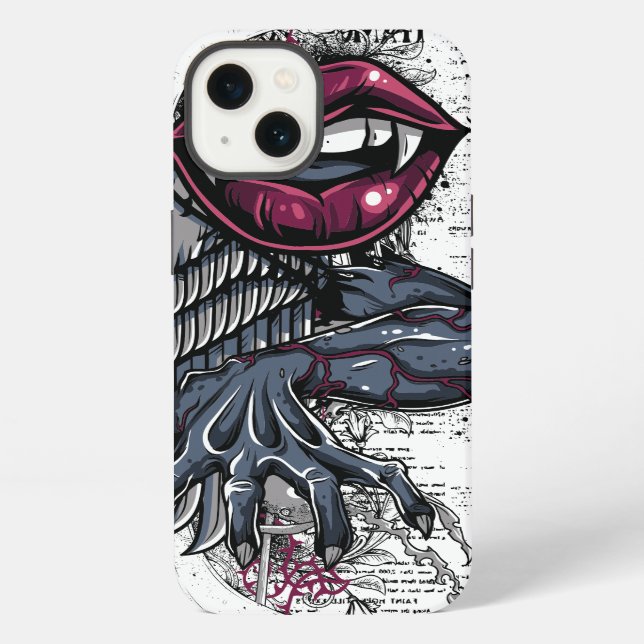 Vampire Abstract Art Iphone Case (Back)