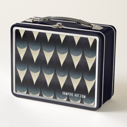 Vampire Art Art Deco Fangs Pattern Lunchbox