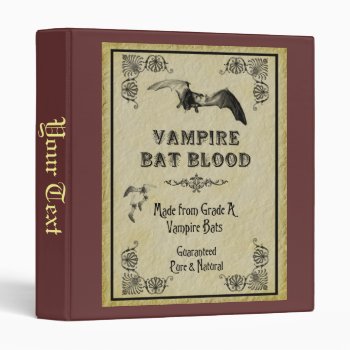 Vampire Bat Blood Binder by ChiaPetRescue at Zazzle