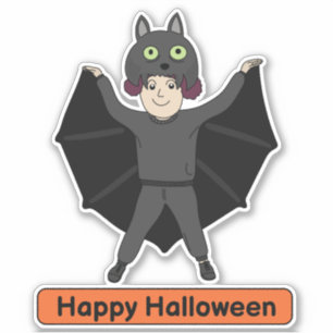 Vampire Bat costume kid Sticker