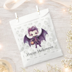 Vampire Bat Ghosts Cute Happy Halloween Favor Bag
