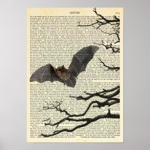 Vampire Bat Gothic Dracula Bat Nature Poster