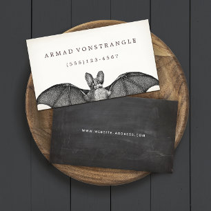 Vampire Bat Halloween Calling Card