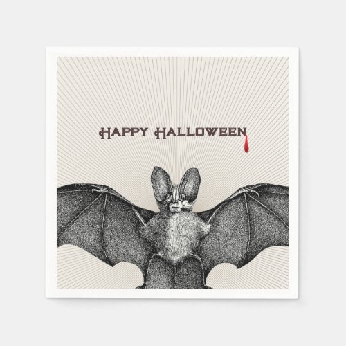 Vampire Bat Halloween  Napkins