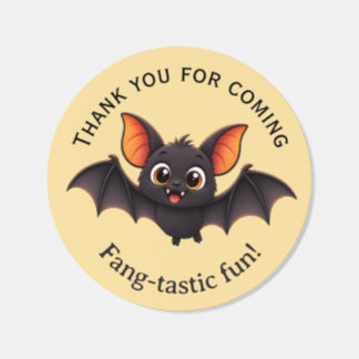 Vampire Bat Halloween Thank you Classic Round Sticker