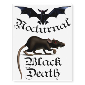 Vampire Bat & Plague Rat Temporary Tattoos