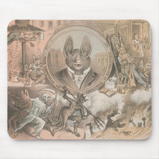 Vampire Bat Portrait Mouse Pad (Front)
