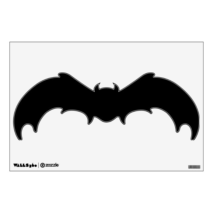 Vampire Bat Silhouette Halloween Wall Decal