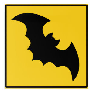Vampire Bat Warning Halloween Acrylic Print