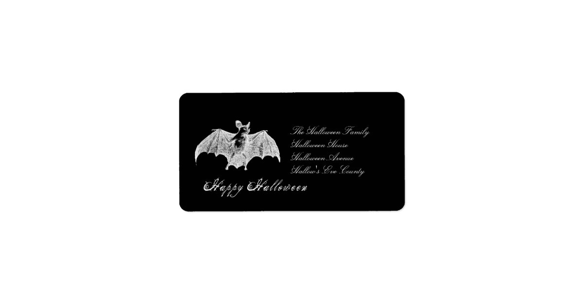 Vampire Bat Wishes Label | Zazzle