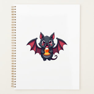 Vampire Bat with Candy � Cute Halloween T-Shirt Planner
