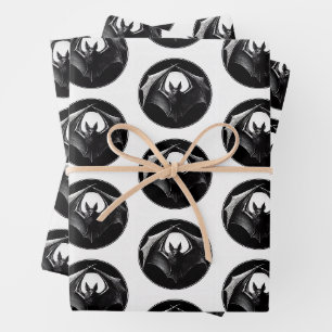 Vampire Bat Wrapping Paper Flat Sheet Set of 3
