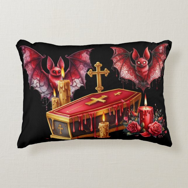 Vampire Bats Accent Pillow (Front)