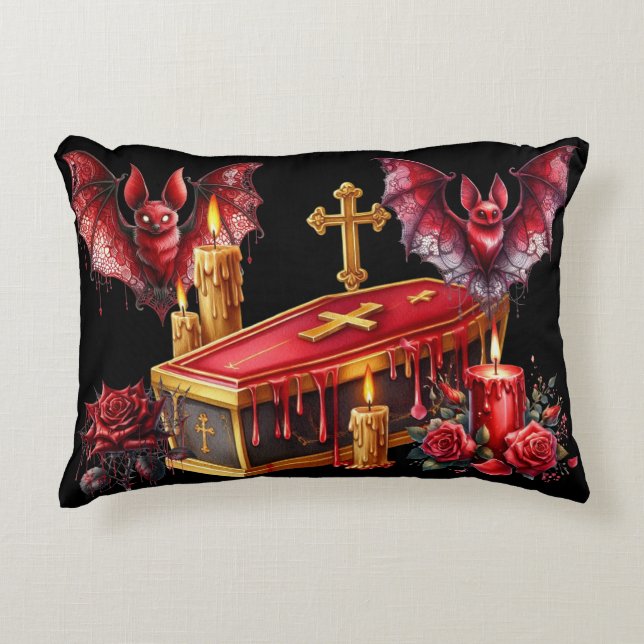 Vampire Bats Accent Pillow (Front)