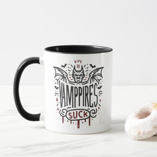 Vampire Bats Bloody Design Mug