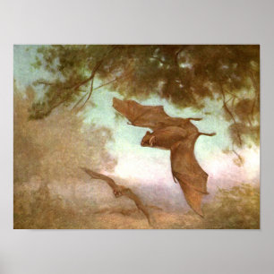 Vampire Bats by CE Swan, Vintage Wild Animals Poster
