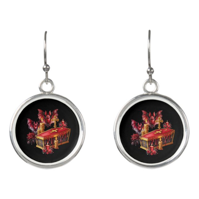 Vampire Bats Earrings (Front)