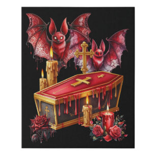 Vampire Bats Faux Canvas Print