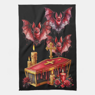 Vampire Bats Kitchen Towel