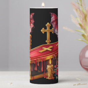 Vampire Bats Pillar Candle