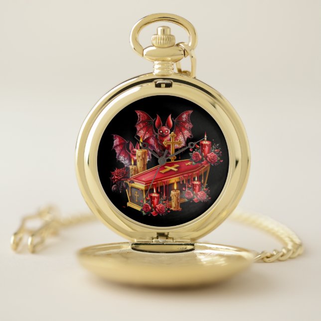 Vampire Bats Pocket Watch (Inside)