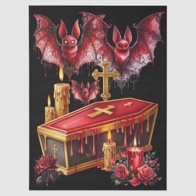 Vampire Bats Tissue Paper (Front)